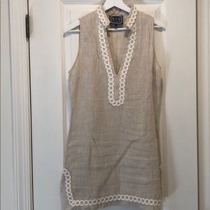 Sail to Sable linen dress tunic with trim